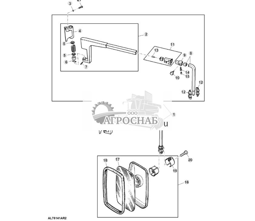 Зеркало заднего вида, телескопическое, правое, с кабиной - ST720101 625.jpg